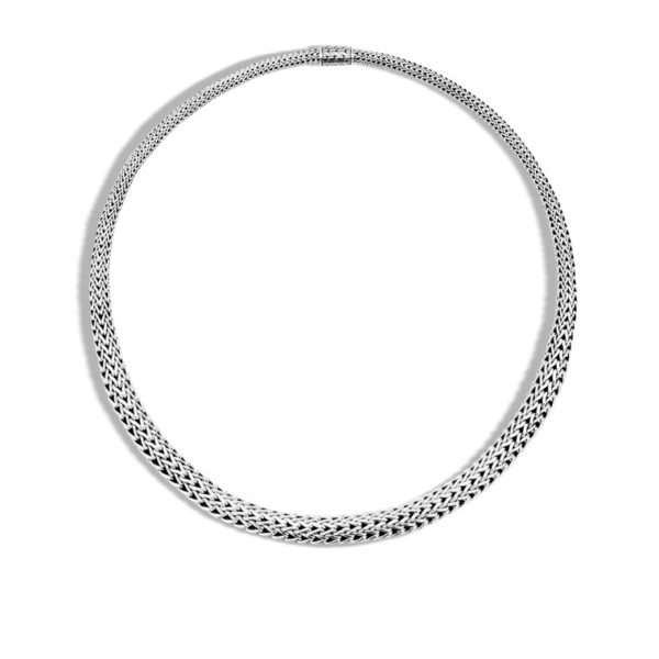 John Hardy Classic Chain Silver Graduated Necklace 18 Inch